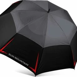 Sun Mountain 68" Manual UV Umbrella -Clubs Shop 2021 Umbrella Black Gunmetal Red 09171.1633105546