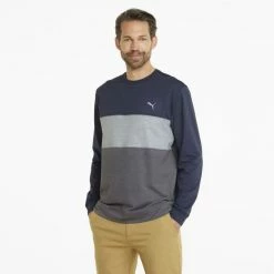 PUMA Golf Puma Cloudspun Colorblock Crewneck -Clubs Shop 535458 02 mod01 63126.1679075015