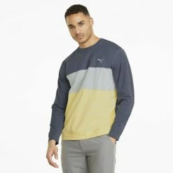 PUMA Golf Puma Cloudspun Colorblock Crewneck -Clubs Shop 535458 03 mod01 95169.1679075015
