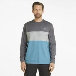 PUMA Golf Puma Cloudspun Colorblock Crewneck -Clubs Shop 535458 06 mod01 25686.1679075015