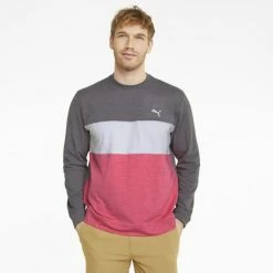 PUMA Golf Puma Cloudspun Colorblock Crewneck -Clubs Shop 535458 07 mod01 52746.1679075015