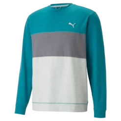 PUMA Golf Puma Cloudspun Colorblock Crewneck -Clubs Shop 535458 08 58809.1679075015