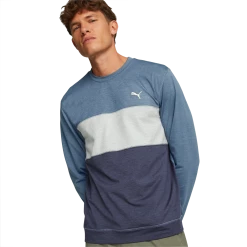 PUMA Golf Puma Cloudspun Colorblock Crewneck -Clubs Shop 535458 09 mod01 80292.1679075015
