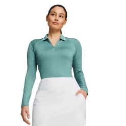PUMA Golf Puma Womens You-V Long Sleeve Polo -Clubs Shop 537499 04 mod01 93790.1679083220