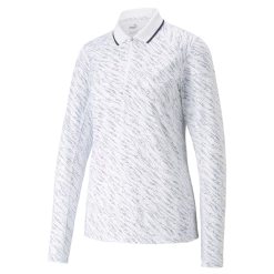 PUMA Golf Puma Womens You-V Whitewater Long Sleeve Polo -Clubs Shop 539036 01 93611.1673979743