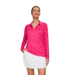 PUMA Golf Puma Womens You-V Whitewater Long Sleeve Polo -Clubs Shop 539036 02 mod01 25092.1673979732