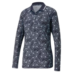 PUMA Golf Puma Womens You-V Island Flower Long Sleeve Polo