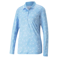 PUMA Golf Puma Womens You-V Island Flower Long Sleeve Polo -Clubs Shop 539037 02 17456.1679083150