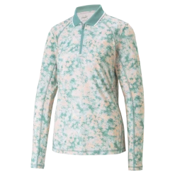 PUMA Golf Puma Womens You-V Stillwater Long Sleeve Polo