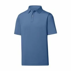 FootJoy Golf FootJoy Solid Lisle Self Collar Athletic Fit Polo -Clubs Shop FootJoy Solid Lisle Self Collar Athletic Fit Polo Indigo 35314.1670266663