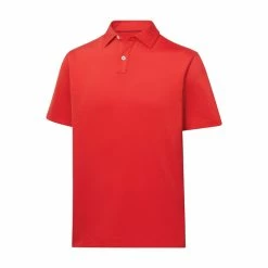 FootJoy Golf FootJoy Solid Lisle Self Collar Athletic Fit Polo -Clubs Shop FootJoy Solid Lisle Self Collar Athletic Fit Polo Red 34571.1670266632