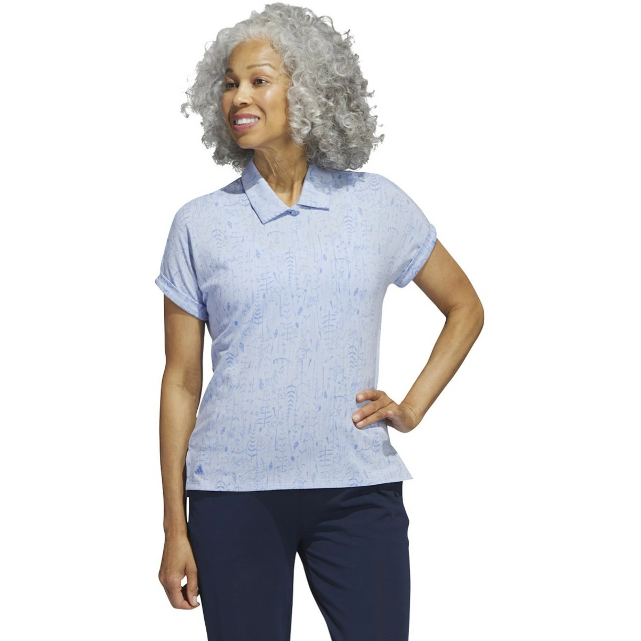 Adidas Golf Adidas Womens Go-To Printed Polo 3 Adidas Golf Adidas Womens Go-To Printed Polo