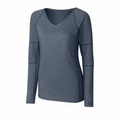 Cutter & Buck Ladies Long Sleeve Victory V-Neck Shirt -Clubs Shop LCK08701 LYN MANN HG 69046.1649712075