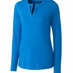 Cutter & Buck Ladies Long Sleeve Avail Double V-Neck Shirt 11 Cutter & Buck Ladies Long Sleeve Avail Double V-Neck Shirt -Clubs Shop LCK08720 DG MANN HG 13473.1649711437