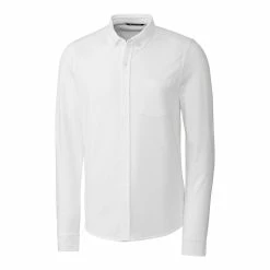 Cutter & Buck Reach Oxford Shirt -Clubs Shop MCK00157 WH MANN HG 21184.1669061284
