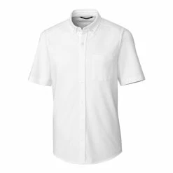 Cutter & Buck Reach Oxford Short-Sleeve Shirt 11 Cutter & Buck Reach Oxford Short-Sleeve Shirt -Clubs Shop MCK00175 WH MANN HG 79817.1669061168