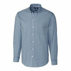 Cutter & Buck Stretch Gingham Shirt -Clubs Shop MCW00143 LYN MANN HG 42920.1669061370