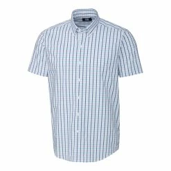 Cutter & Buck Soar Windowpane Plaid Shirt -Clubs Shop MCW00167 LSO MANN HG 74533.1669062185