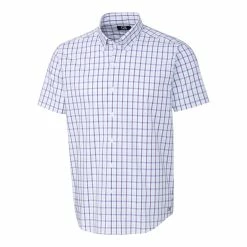 Cutter & Buck Soar Windowpane Plaid Shirt -Clubs Shop MCW00167 MJS MANN HG 11088.1669062185