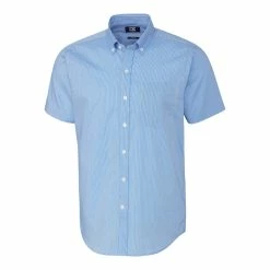 Cutter & Buck Strive Rail Stripe Short Sleeve Shirt -Clubs Shop MCW00193 CEN MANN HG 69829.1669061709