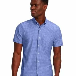 Cutter & Buck Strive Three Bars Jacquard Short Sleeve Shirt