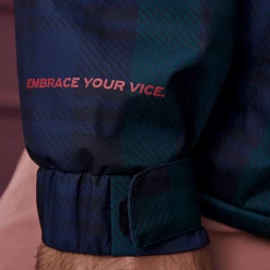 Embrace Shield Jacket Tartan Plaid -Clubs Shop vicegolf carry on tradition embrace shield jacket tartan plaid body02 desktop