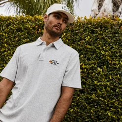 Sunshine State Towel Terry Polo Gray Heather -Clubs Shop vicegolf florida scramble sunshine state towel terry polo gray heather body02 desktop