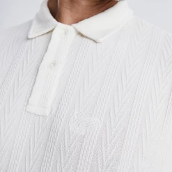 Tony Cable Knit Polo Cream -Clubs Shop vicegolf florida scramble tony cable knit polo cream slider03 desktop