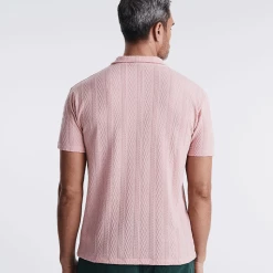 Tony Cable Knit Polo Rose -Clubs Shop vicegolf florida scramble tony cable knit polo rose slider03 desktop