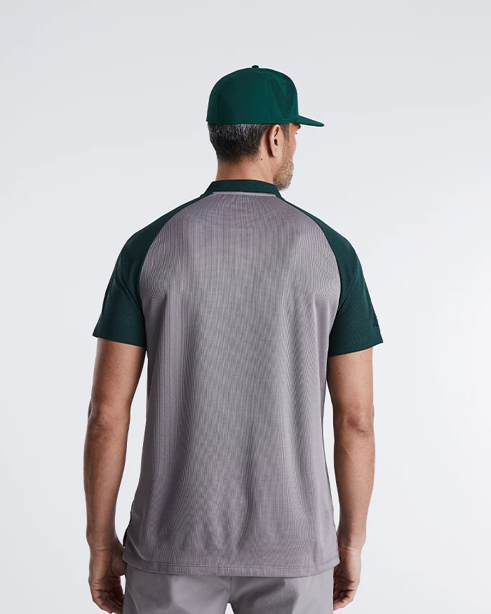 Homerun Raglan Polo Rhino / Dark Green - Image 3