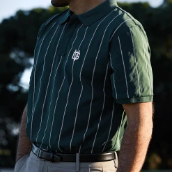 Pinstripe Polo Dark Green 13 Pinstripe Polo Dark Green -Clubs Shop vicegolf liberty club pinstripe polo dark green body01 desktop