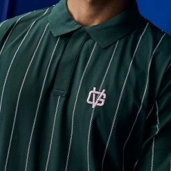 Pinstripe Polo Dark Green 14 Pinstripe Polo Dark Green -Clubs Shop vicegolf liberty club pinstripe polo dark green body02 desktop