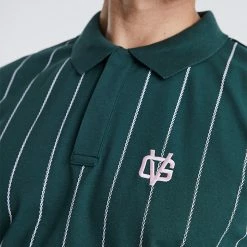 Pinstripe Polo Dark Green 11 Pinstripe Polo Dark Green -Clubs Shop vicegolf liberty club pinstripe polo dark green slider04 desktop