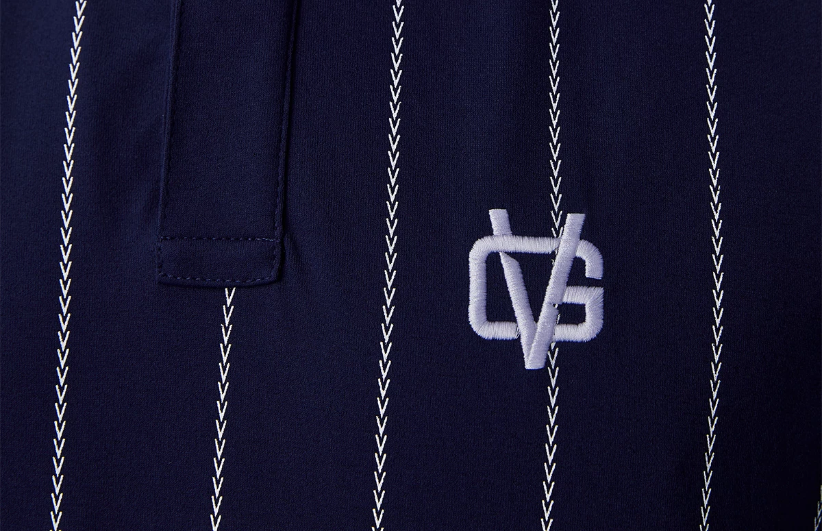 Pinstripe Polo Navy 8 Pinstripe Polo Navy - Image 6