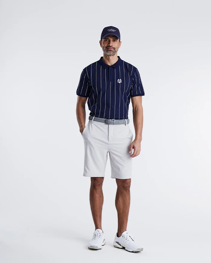 Pinstripe Polo Navy 3 Pinstripe Polo Navy
