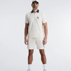 Talking Practice Half-Zip Waffle Polo Off White