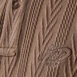 Tony Cable Knit Polo Taupe 11 Tony Cable Knit Polo Taupe -Clubs Shop vicegolf liberty club tony cable knit polo taupe body02 desktop