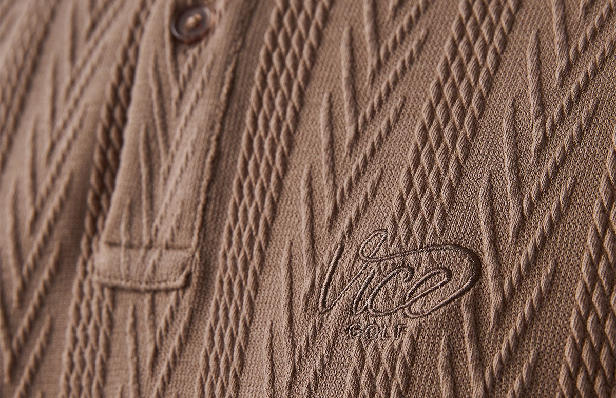 Tony Cable Knit Polo Taupe 7 Tony Cable Knit Polo Taupe - Image 5